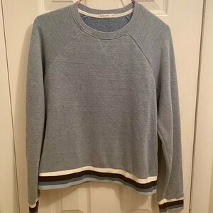 Marine Layer Terry Heathered Blue Crewneck Sweater